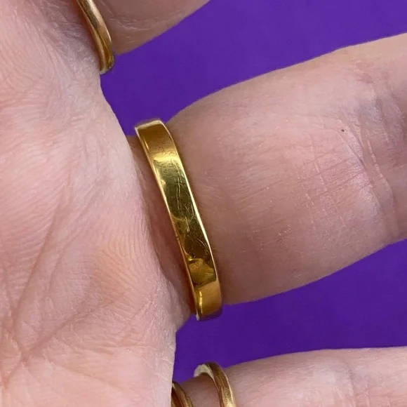 💛 Vintage 18k HGE Topaz Blue & White Gemstone Ring - Picture 3 of 9